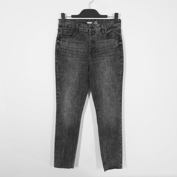 Old Navy Acid Wash Cutoff Rockstar Super Skinny High Rise Jeans - Picture 3 of 8